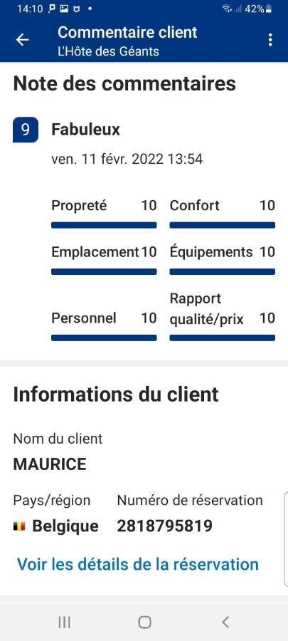 L'Hote Des Geants Ath Kültér fotó